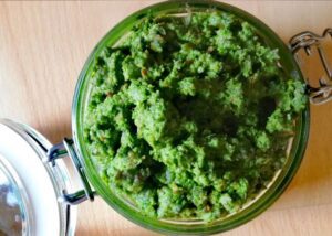 Pesto de espinacas y tomates secos